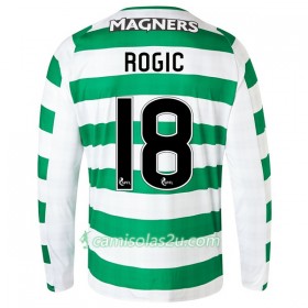 Camisolas de Futebol Celtic Rogic 18 Equipamento Principal 2018/19 Manga Comprida